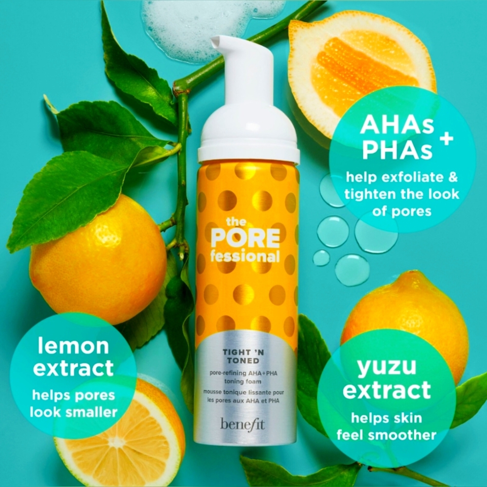 BENEFIT COSMETICS The POREfessional Tight ’n Toned Pore-Refining AHA+PHA Toner